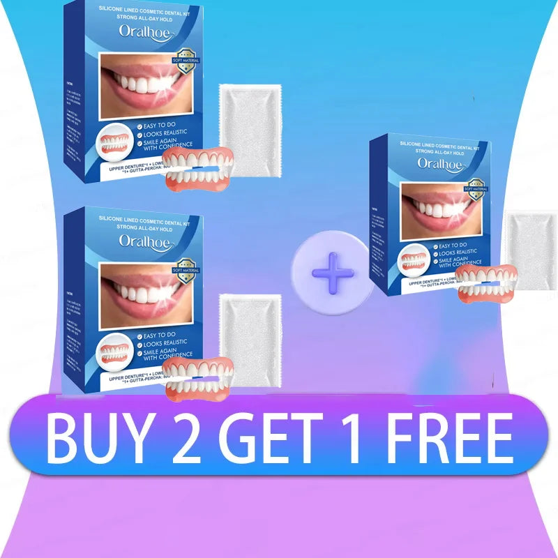 Silicone Full Set Dentures for Instant Comfort Smile - 8