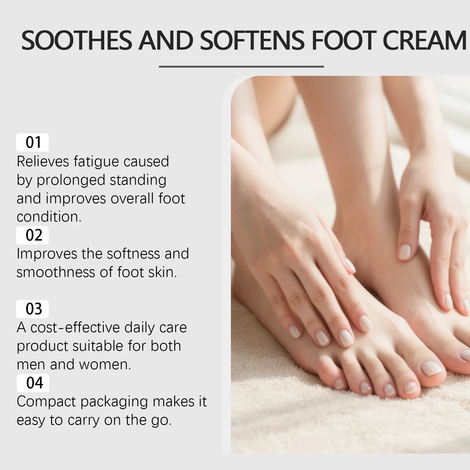 Tea Tree Oil Moisturizing Foot Cream for Cracked Heels - 5