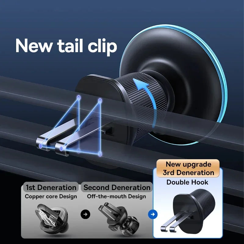 Magnetic Wireless Car Charger and Phone Mount 15W