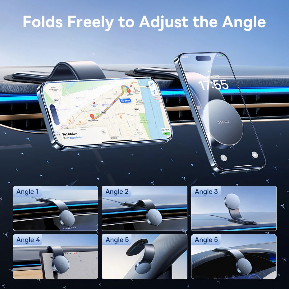 Magnetic Foldable Car Phone Holder for Dashboard