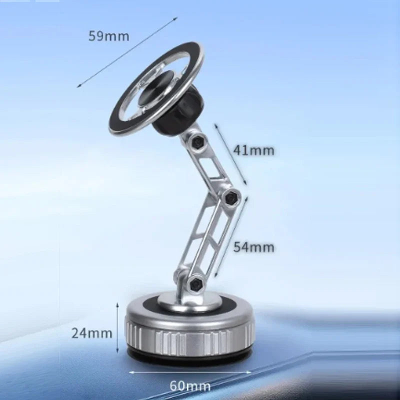 Magnetic Car Phone Holder with Vacuum Sucker and 360 Degree Rotation