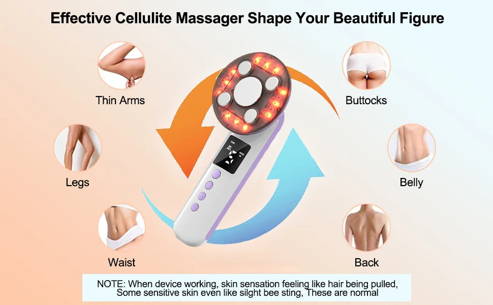 3-in-1 Ultrasonic EMS Body Slimming and Skin Tightening Massager - 9