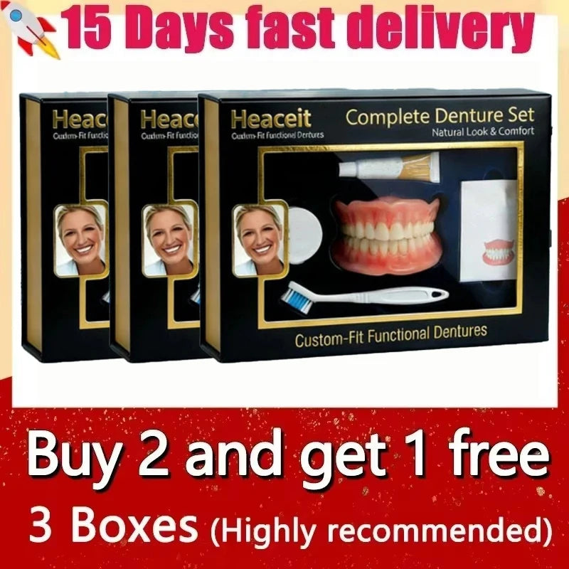 Silicone Full Denture Set for Natural Smile and Comfort - 7