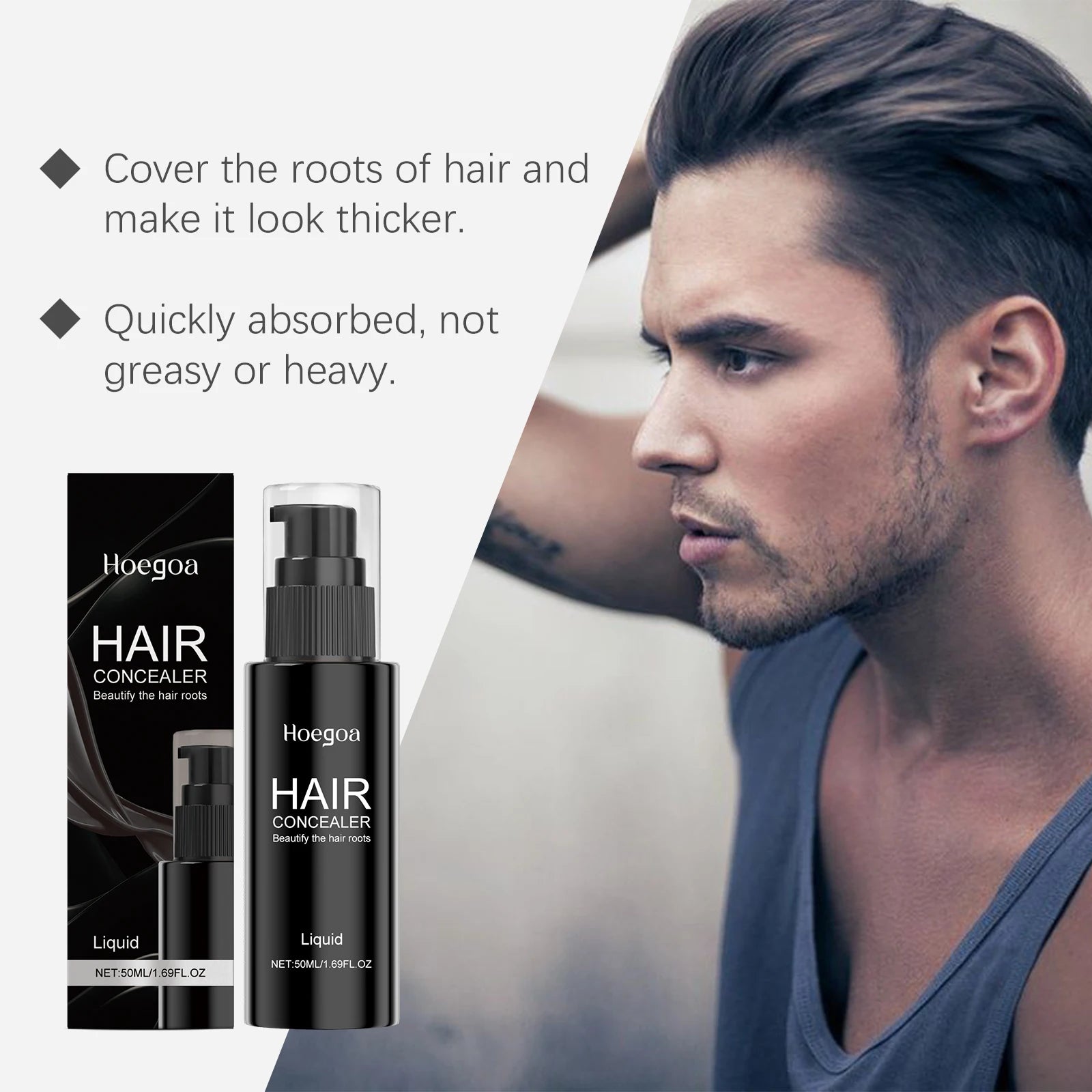 Instant Hairline and Gray Root Concealer for Fuller Hair - 11