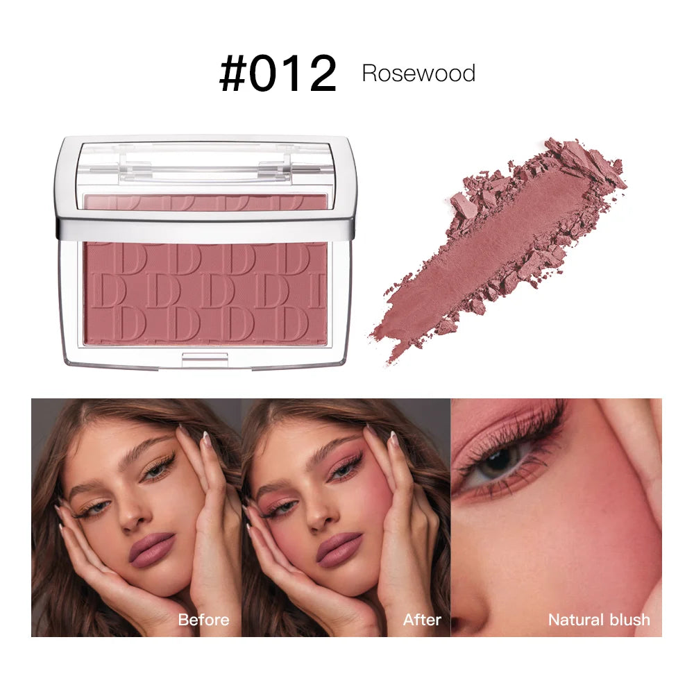 Matte Embossed Powder Blush Palette for Natural Cheek Color - 19