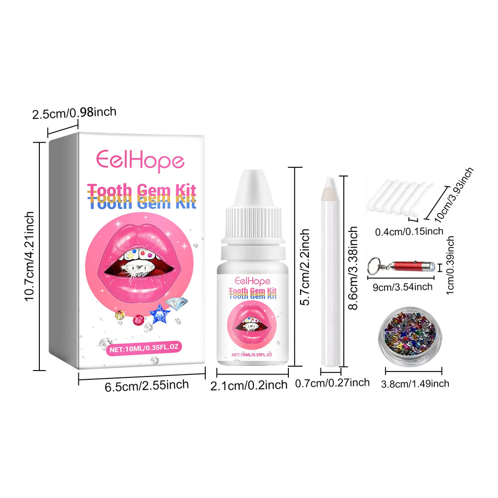 Professional DIY Tooth Gem Kit with UV Light