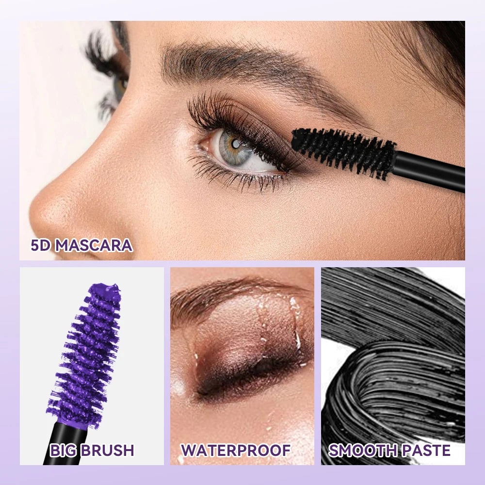 5D Waterproof Lengthening and Volumizing Eyelash Mascara