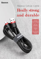 3A Fast Charging USB-A to USB-C Braided Data Cable