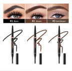 Waterproof Triangular Tip Eyebrow Pencil with Spoolie Brush