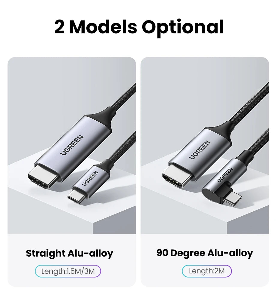 4K 60Hz USB-C to HDMI Adapter Cable for Laptops and Smartphones