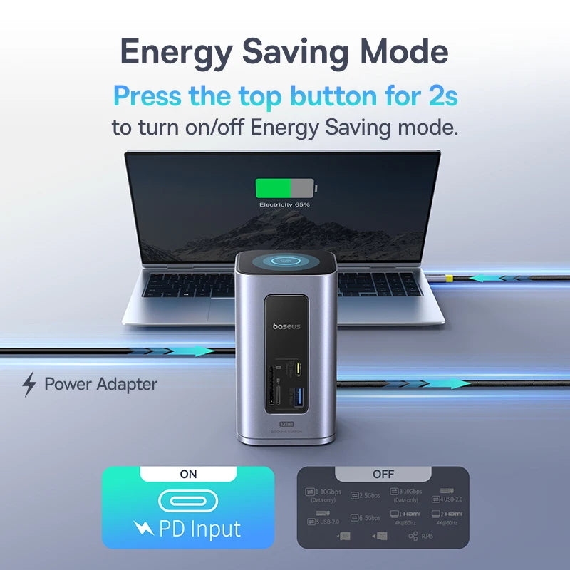 12-in-1 USB-C Docking Station with Dual 4K HDMI and 100W Power Delivery - 6