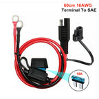 16AWG Motorcycle Battery Terminal to SAE Quick Extension Cable