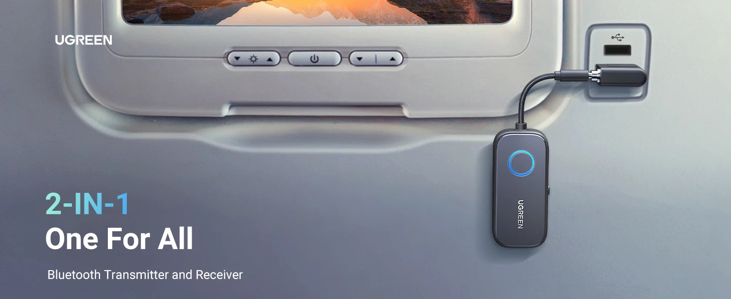 2-in-1 Bluetooth 5.2 Transmitter and Receiver for Airplane and TV - 7