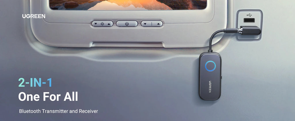 2-in-1 Bluetooth 5.2 Transmitter and Receiver for Airplane Travel