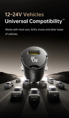45W USB-C Fast Car Charger for Smartphones and Tablets