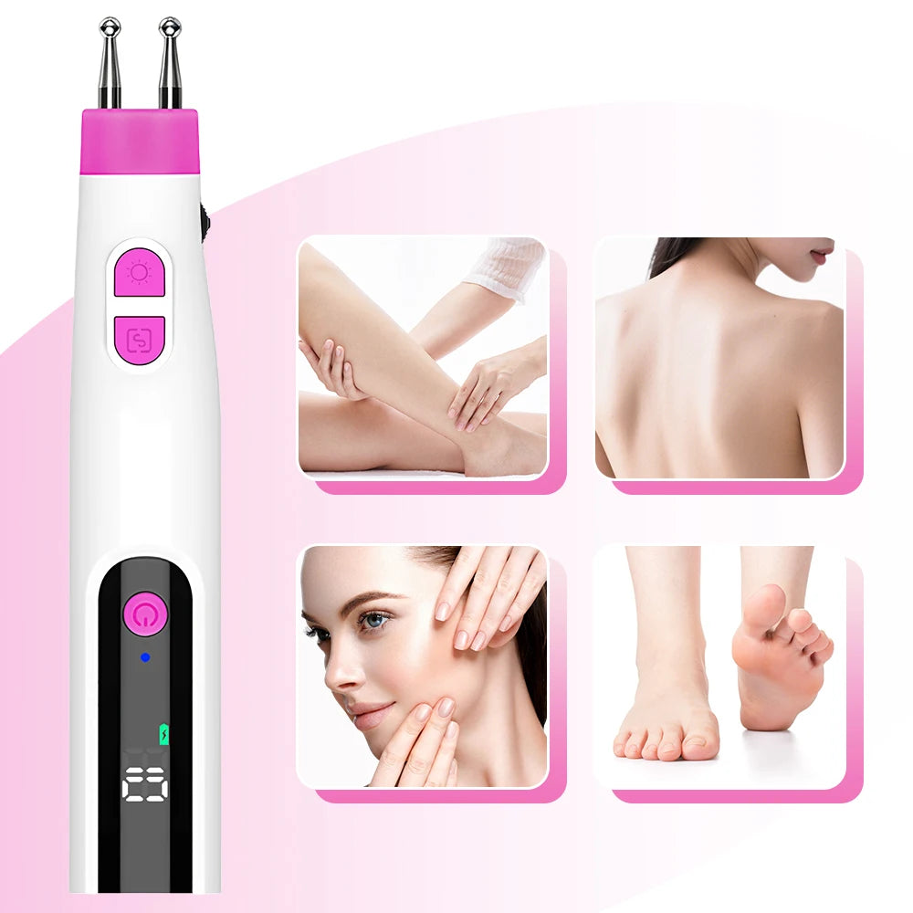 Electric Double-Head Meridian Massage Pen for Body Relaxation - 7