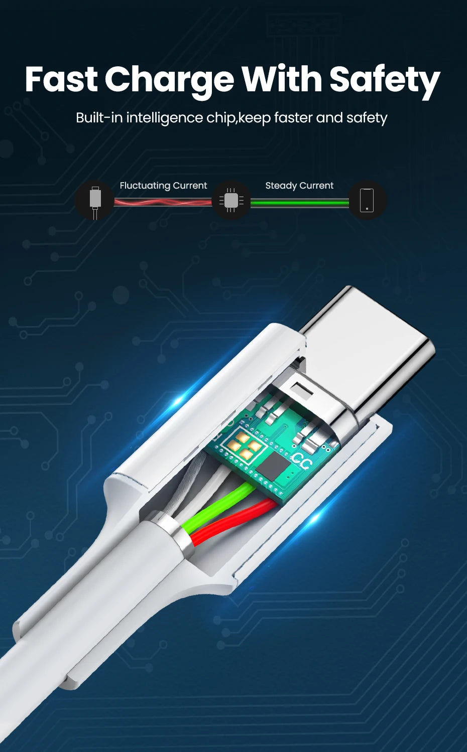 60W USB-C to USB-C Fast Charging Data Cable - 13