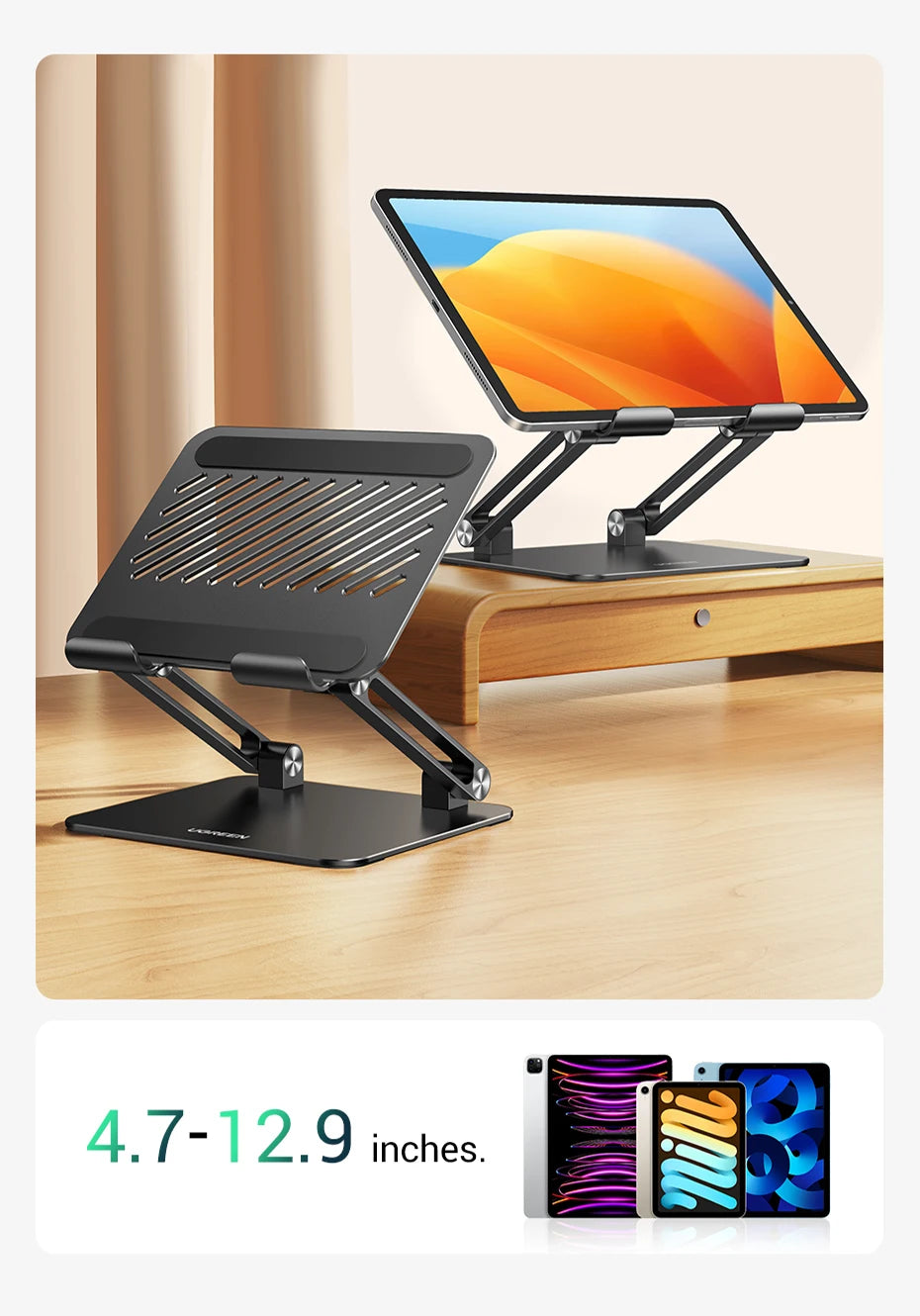 Adjustable Aluminum Tablet and Phone Stand - 13