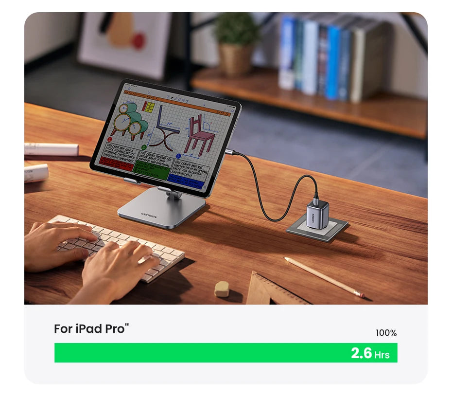 30W GaN Fast USB-C Wall Charger for Smartphones