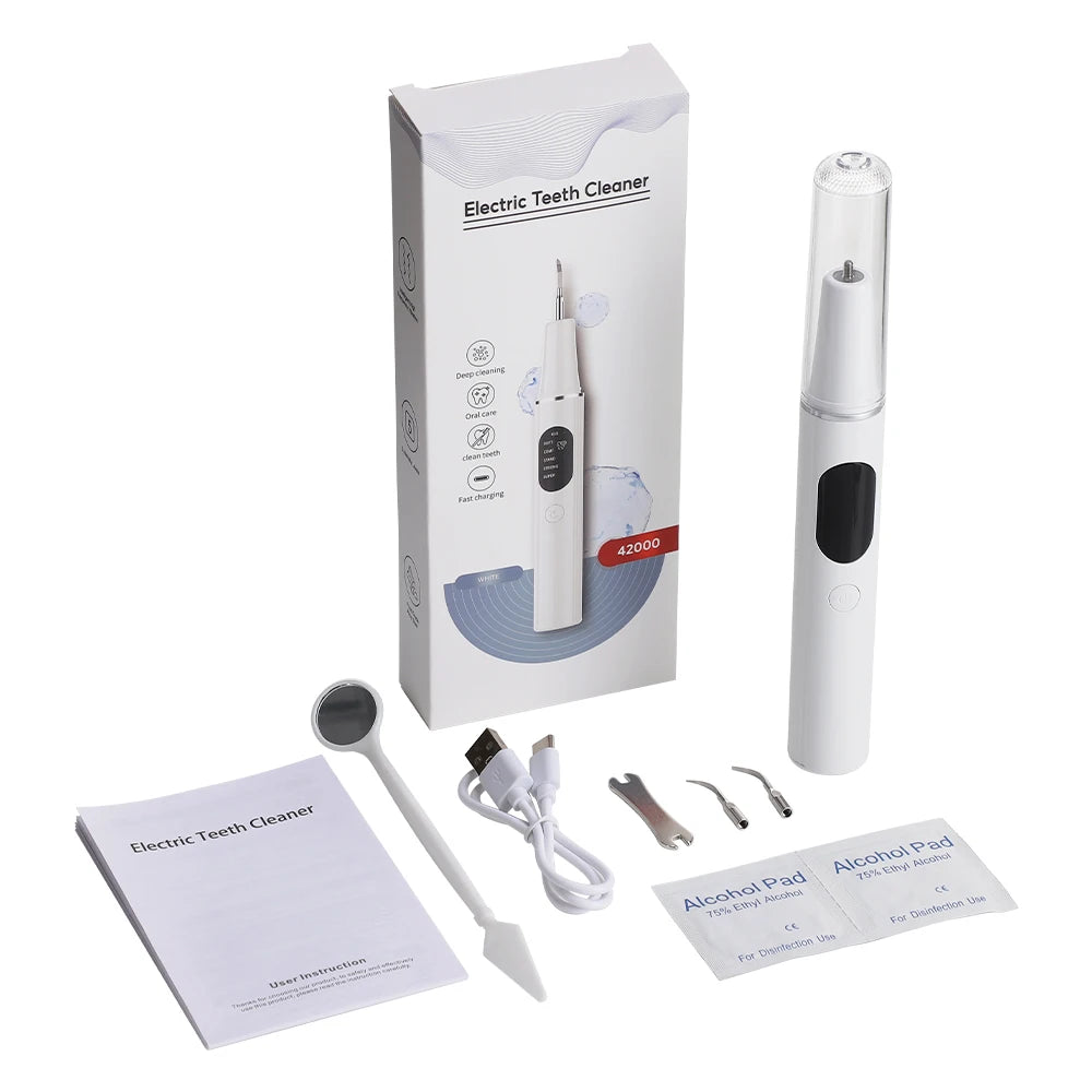Ultrasonic Electric Teeth Plaque and Tartar Remover Kit