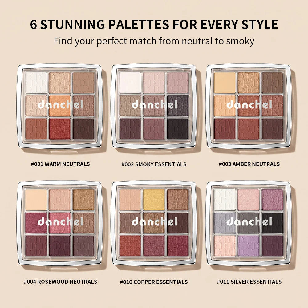 9-Color Professional Matte and Shimmer Eyeshadow Palette - 5
