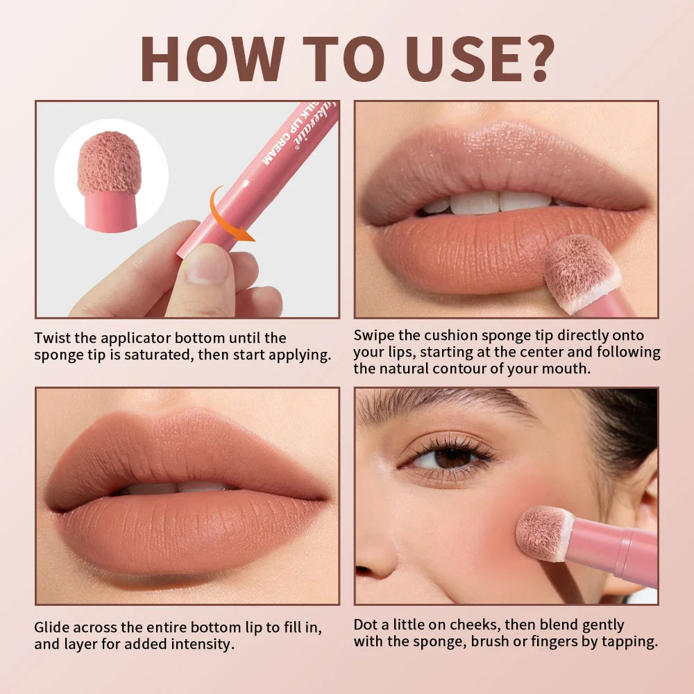 Cushion Silk Lip Cream and Cheek Tint