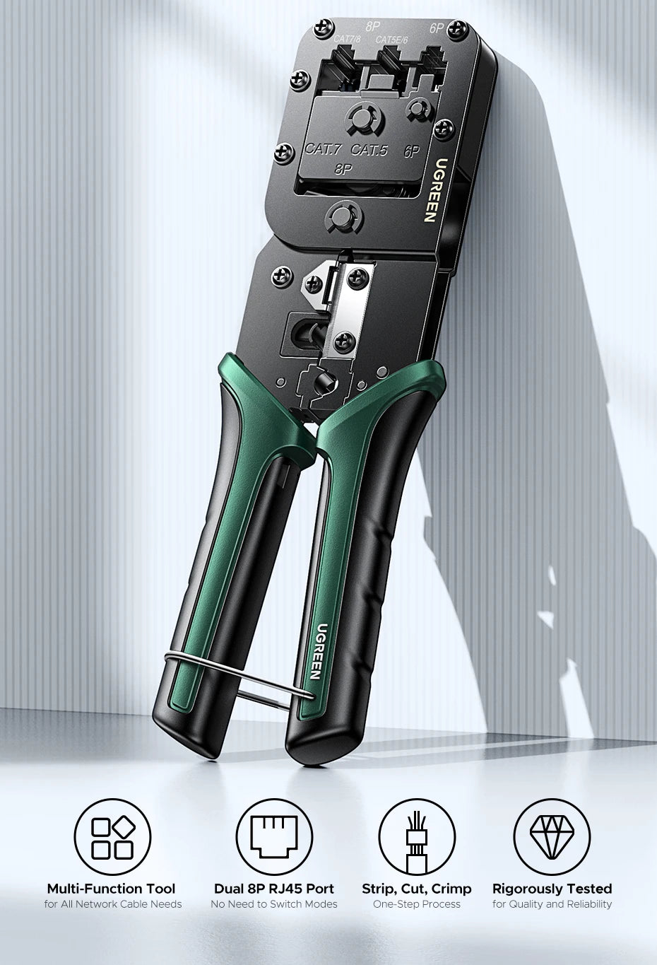 RJ45 Ethernet Cable Crimping Tool for CAT5/6/7/8