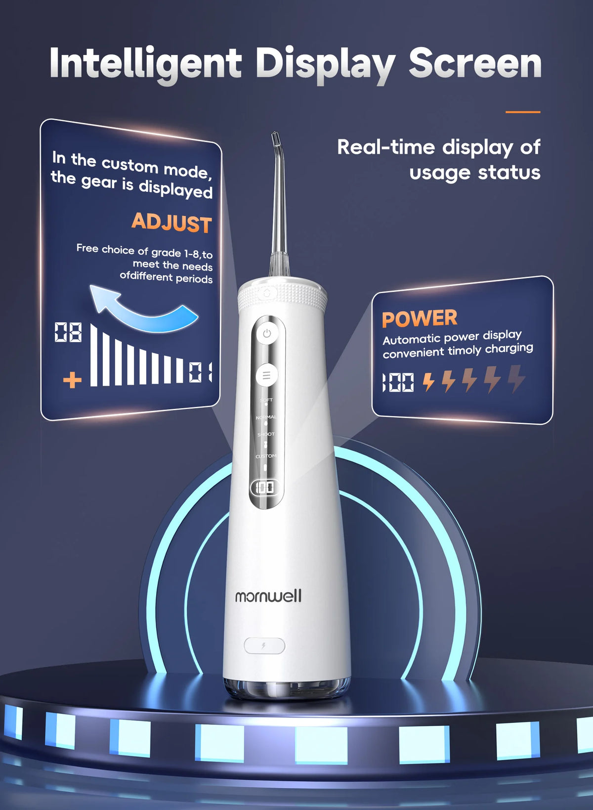 Portable Electric Water Flosser and Scalp Massager Set
