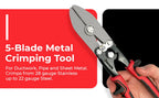 5-Blade Sheet Metal Crimper for HVAC and Ductwork