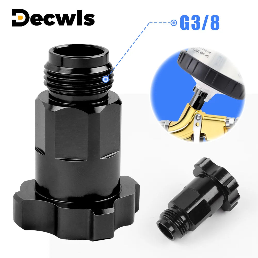 G3/8 Spray Gun Cup Adapter for HVLP Paint Sprayers