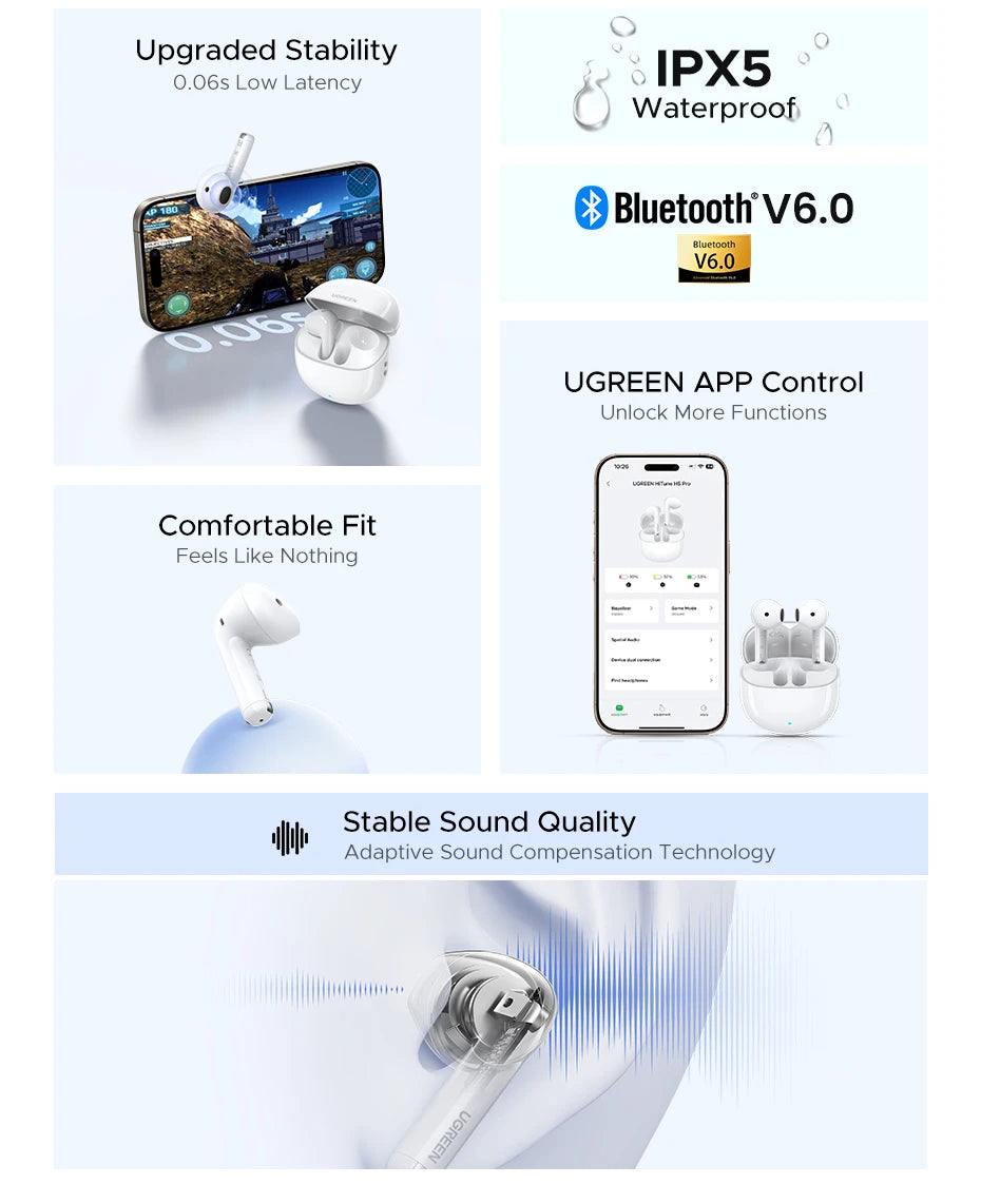 Wireless Bluetooth 6.0 TWS Earbuds with 35-Hour Battery Life - 9