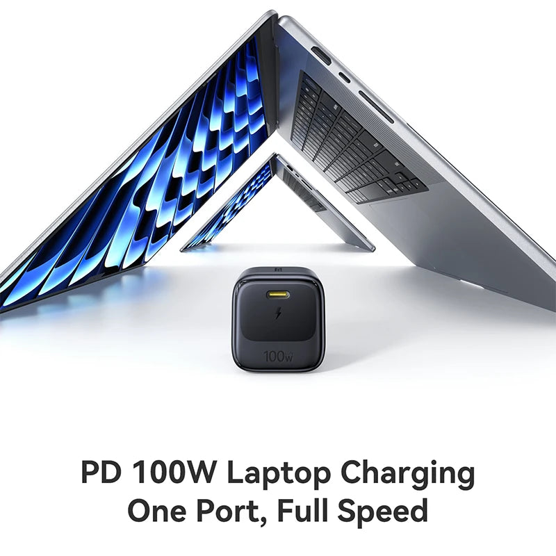 100W GaN USB-C Fast Charger for Laptops and Smartphones