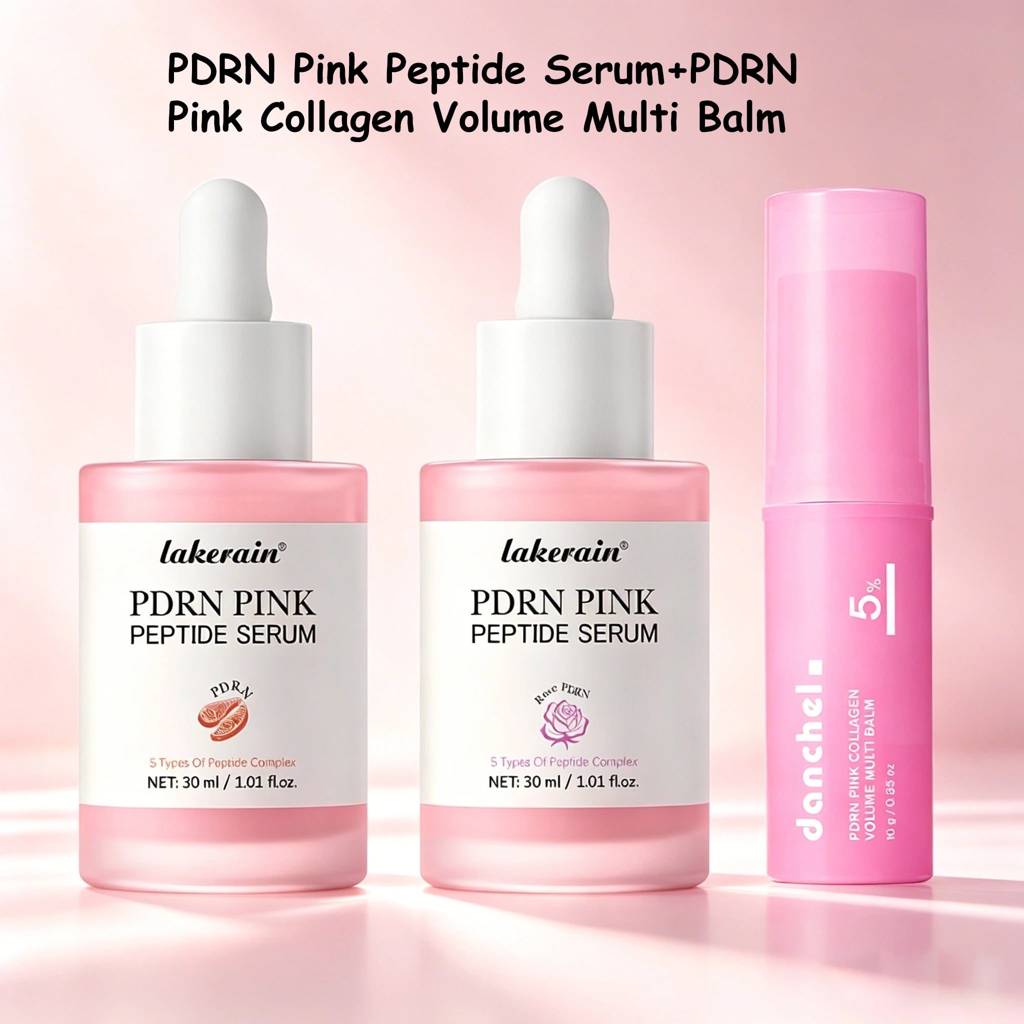 PDRN Pink Peptide Serum and Collagen Volume Balm Set - 1