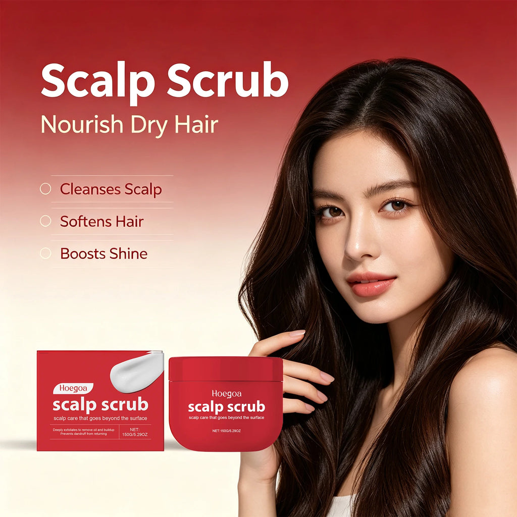 Deep Cleansing Exfoliating Scalp Scrub for Dandruff and Oily Hair