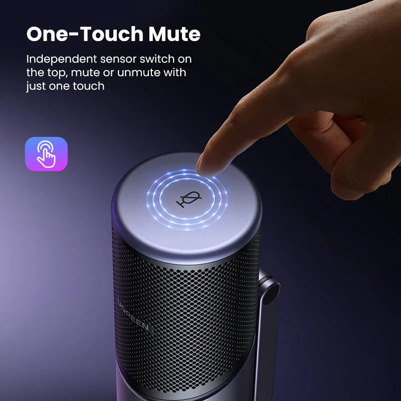 USB Condenser Microphone with RGB for Gaming and Streaming