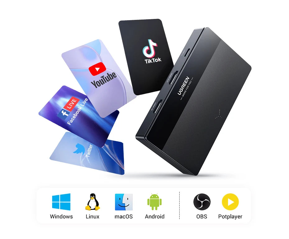 4K 60Hz HDMI Video Capture Card for Live Streaming and Recording
