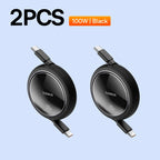 100W Fast Charging Retractable USB-C Cable