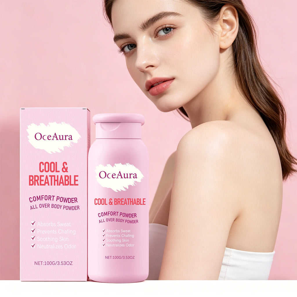 All-Over Body Cooling and Sweat Absorbing Comfort Powder