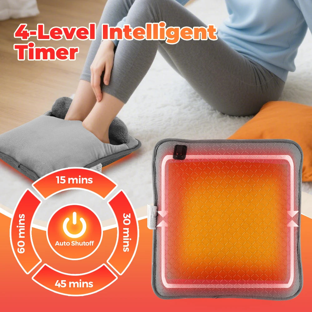 USB Heated Foot Warmer with Adjustable Settings - 3