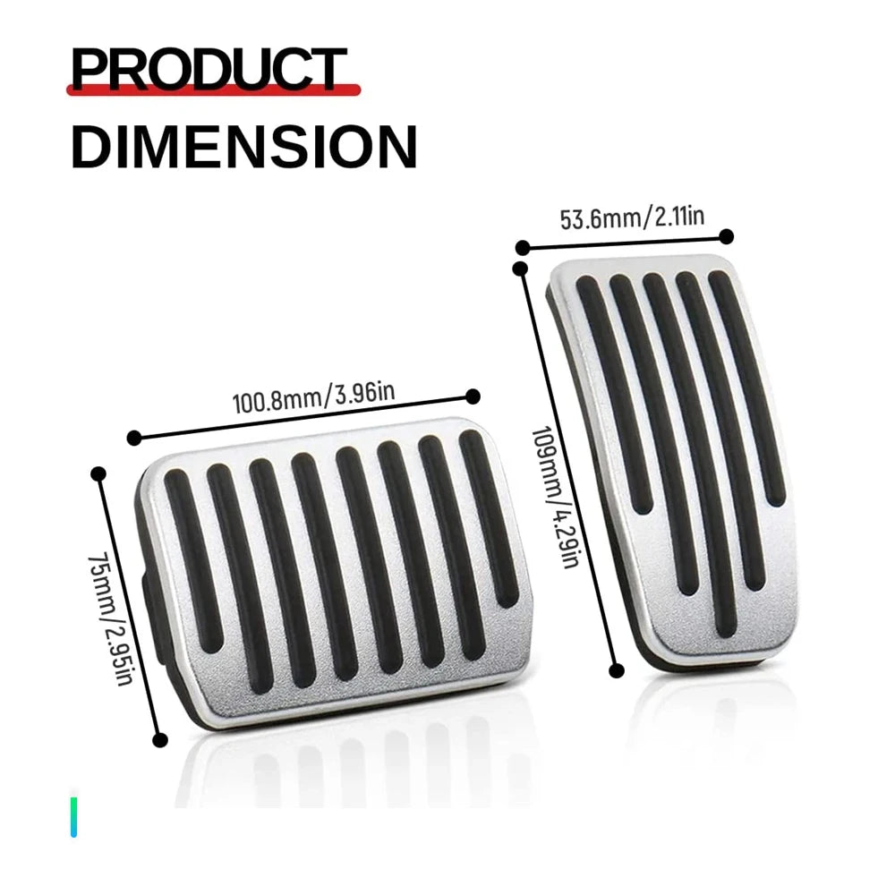 Anti-Slip Aluminum Pedal Cover Set for Tesla Model 3 and Model Y - 12