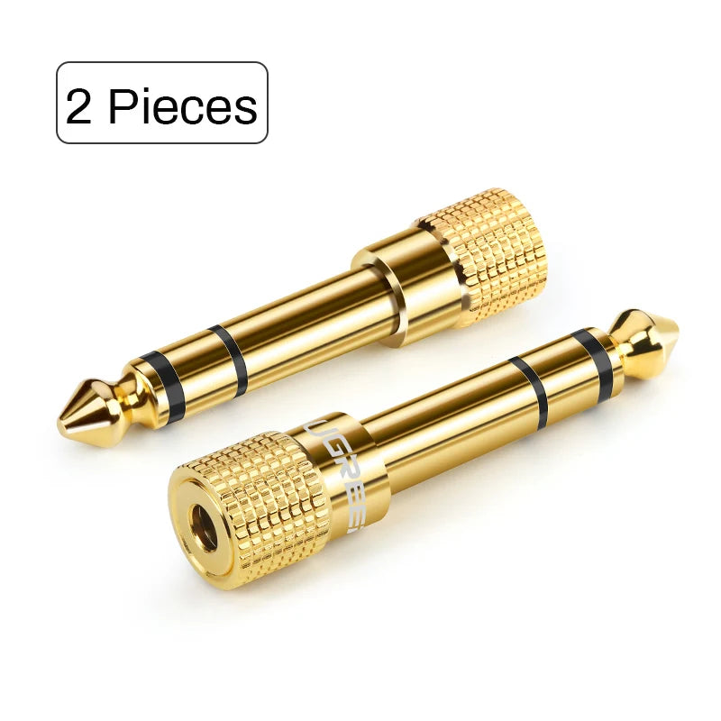6.35mm Male to 3.5mm Female Stereo Audio Adapter - 18
