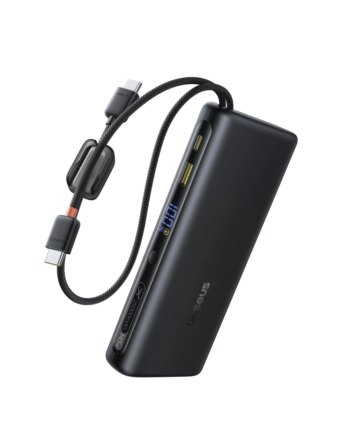 145W Fast Charging 25000mAh Power Bank with Built-in Cables