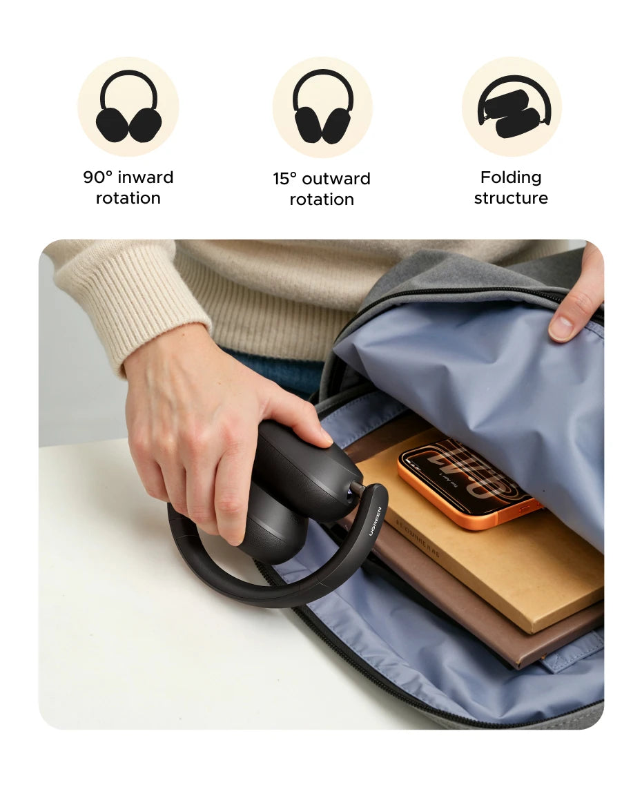 Wireless Noise Canceling Over-Ear Headphones with 112H Battery - 19