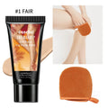 Waterproof Leg and Body Foundation with Application Glove