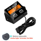 Digital Engine Tachometer and Hour Meter Gauge for Spark Ignition Engines
