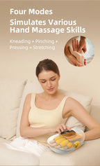 Cordless Hand and Finger Massager with Kneading and Air Compression