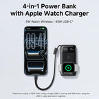 45W 10000mAh Portable Power Bank with Integrated Watch Charger