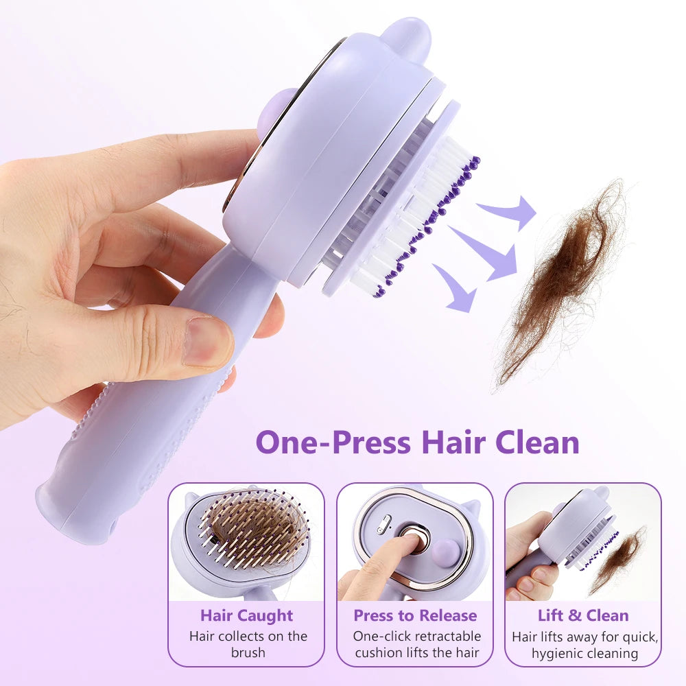 Electric Mist Spray Scalp Massager and Detangling Hair Brush - 12