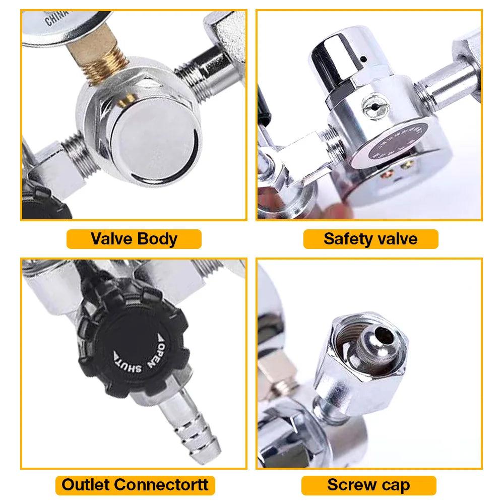 Argon CO2 Gas Pressure Regulator with Flow Meter for MIG TIG Welding - 9