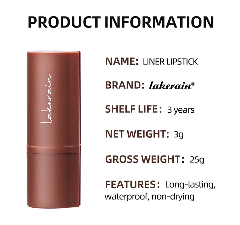 2-in-1 Waterproof Matte Lipstick and Lip Liner
